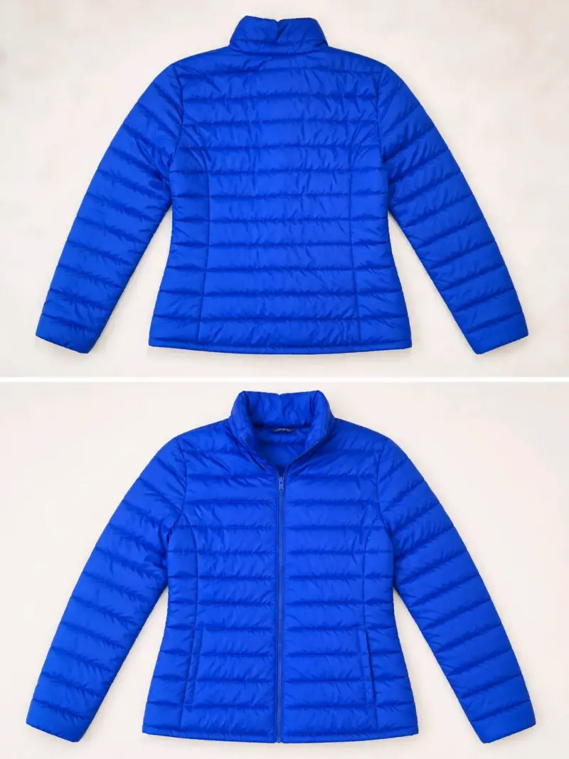 Chaqueta acolchada azul para mujer