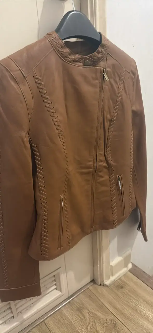 Chaqueta de 100% cuero marrón ASH Talla 38 - 1