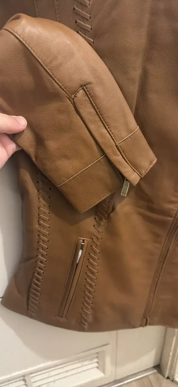 Chaqueta de 100% cuero marrón ASH Talla 38 - 3