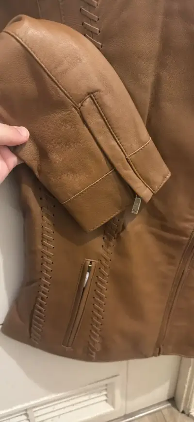 Chaqueta de 100%  cuero marrón ASH Talla 38 - miniatura 3