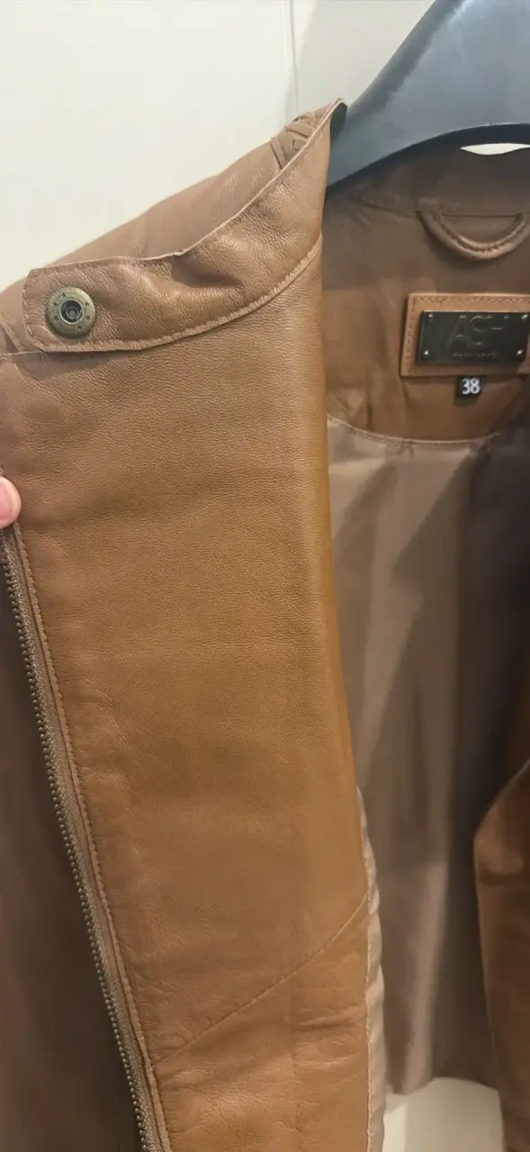 Chaqueta de 100% cuero marrón ASH Talla 38 - 4