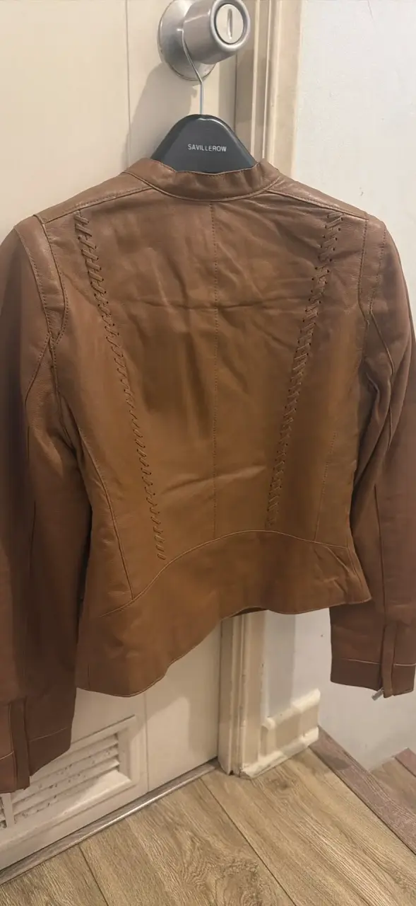 Chaqueta de 100% cuero marrón ASH Talla 38 - 5