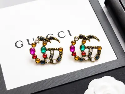 Aros Gucci GG con cristales multicolor - miniatura 1