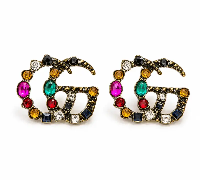 Aros Gucci GG con cristales multicolor - 4
