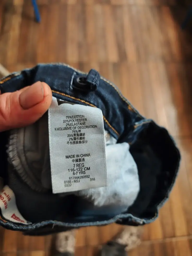 Jeans Levis azul oscuro infantil talla 7 - 6