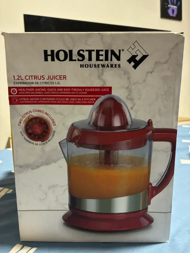 Exprimidor de cítricos Holstein 1.2L rojo - 1