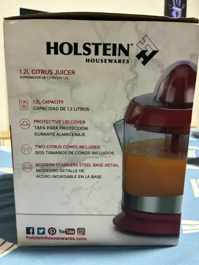 Exprimidor de cítricos Holstein 1.2L rojo - miniatura 2