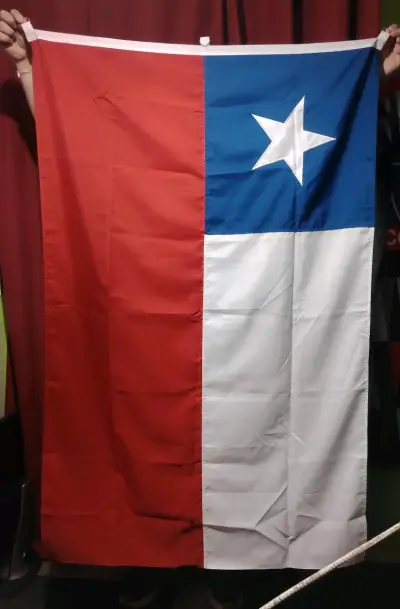 Bandera de Chile grande en tela resistente - miniatura 1