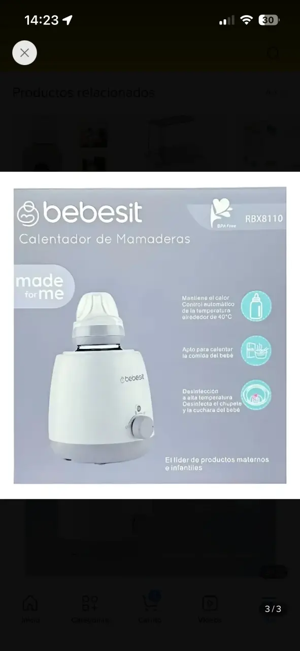 Calentador de Mamaderas Bebesit RBX8110 Blanco - 1