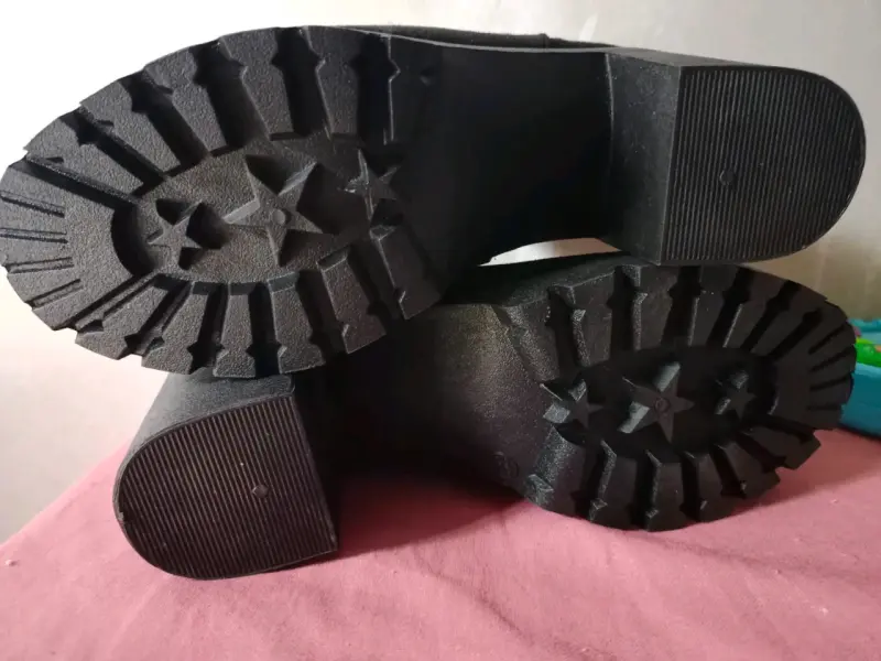 Botines de tacón grueso negros para mujer - 3