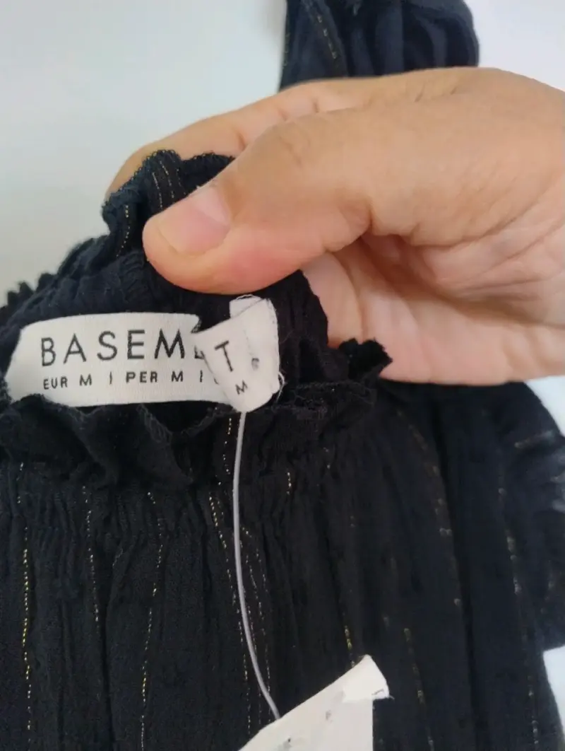 Vestido negro con tirantes Basement talla M - 3