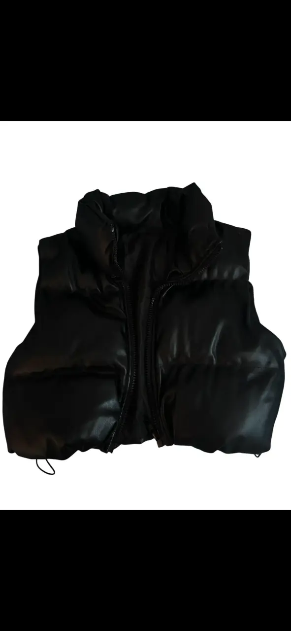 Chaleco acolchado negro sin mangas