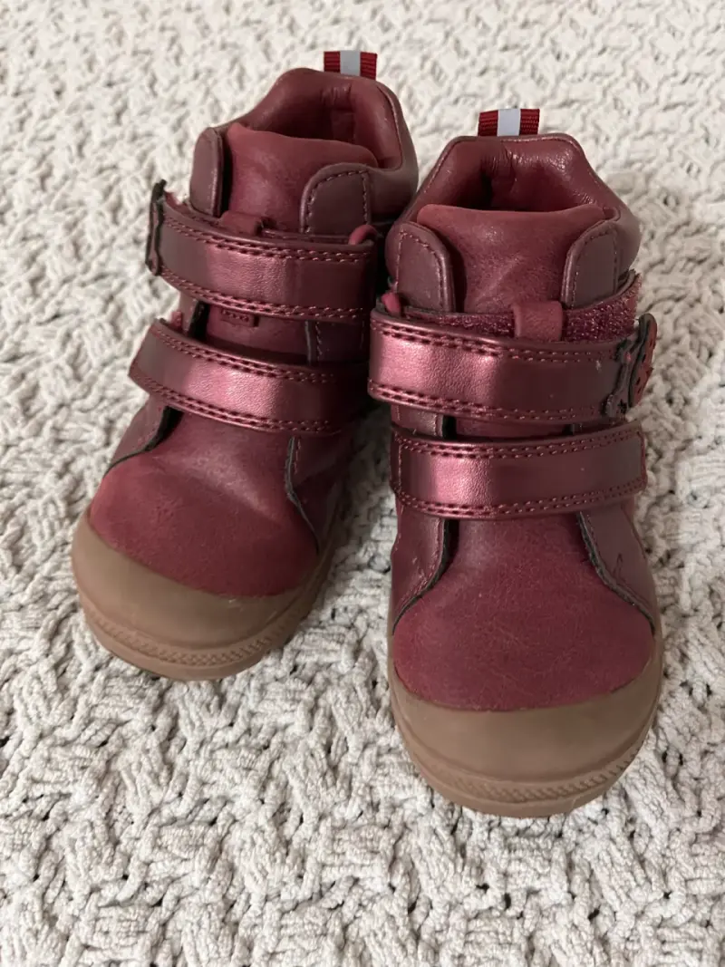 Botines de cuero burdeo Colloky para niña - 1