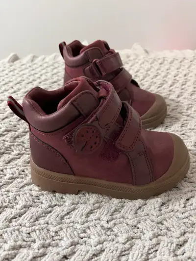 Botines de cuero burdeo Colloky para niña - miniatura 2