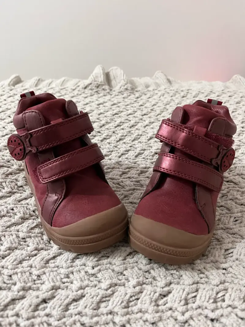 Botines de cuero burdeo Colloky para niña - 3