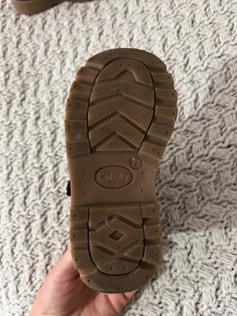 Botines de cuero burdeo Colloky para niña - 4