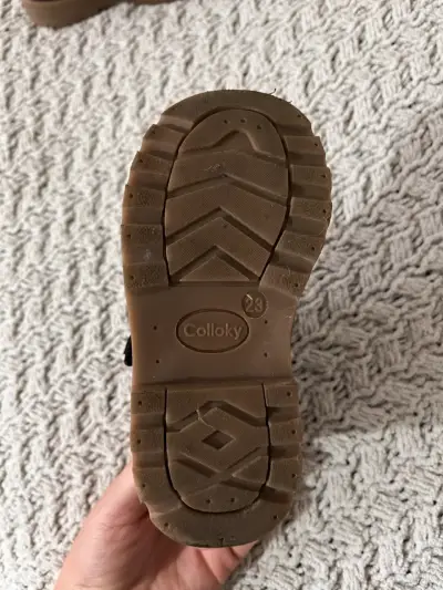 Botines de cuero burdeo Colloky para niña - miniatura 4