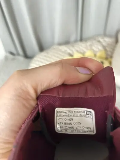 Botines de cuero burdeo Colloky para niña - miniatura 5