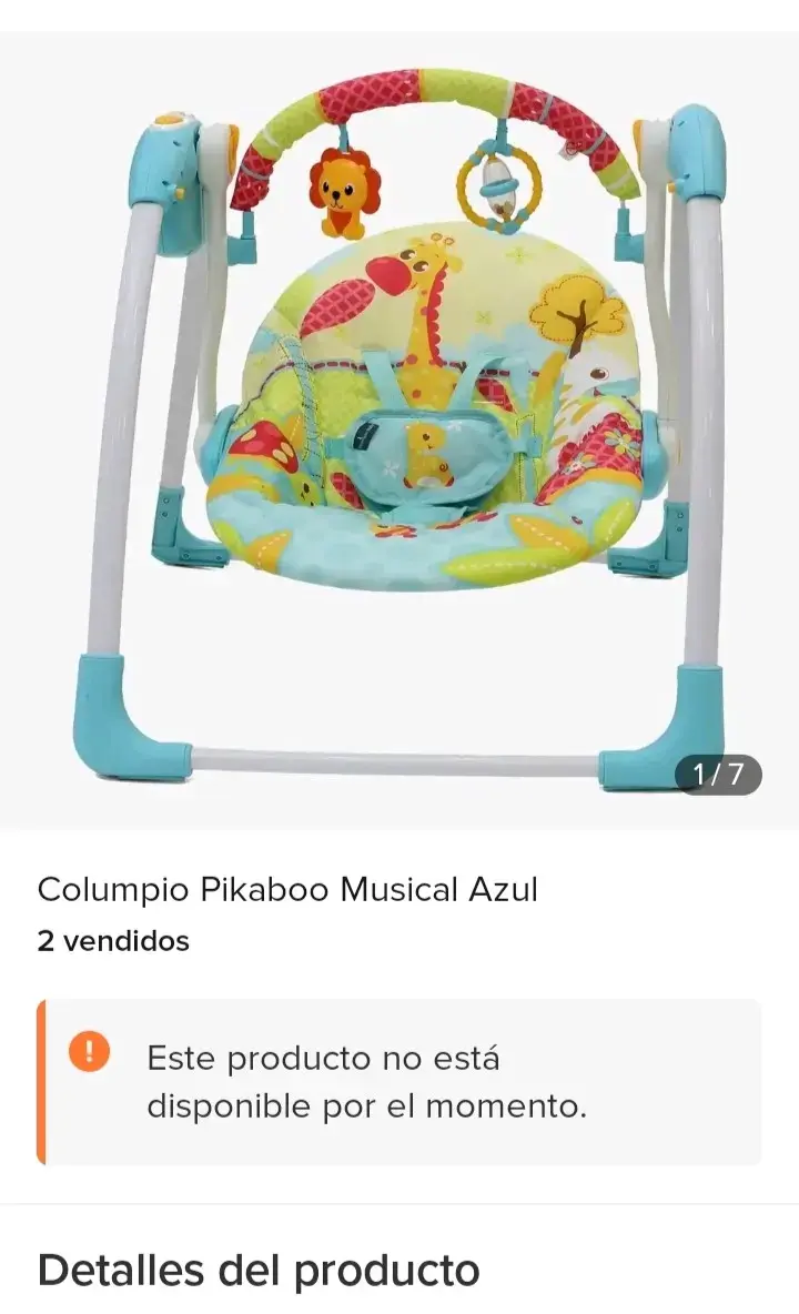Columpio portátil para bebés azul Pikaboo - 4