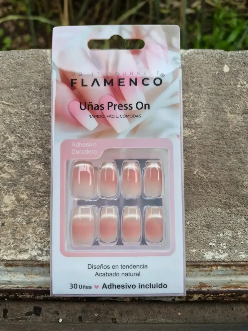 Uñas postizas Flamenco Press On con adhesivo - 1
