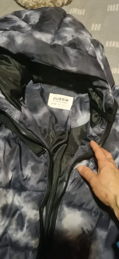 Chaqueta acolchada con capucha Aussie gris - miniatura 2
