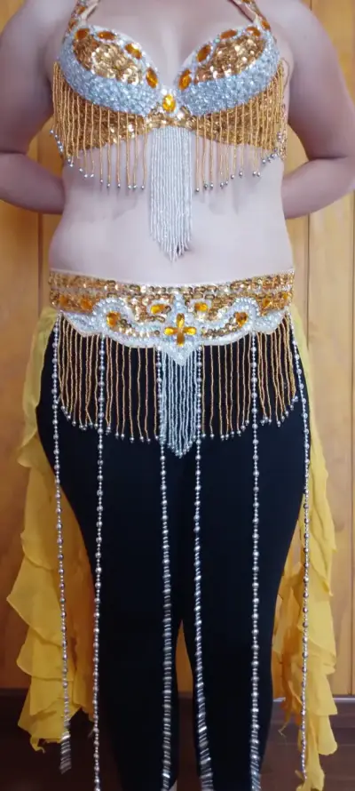 Conjunto de Danza Árabe con detalles Dorados - miniatura 1