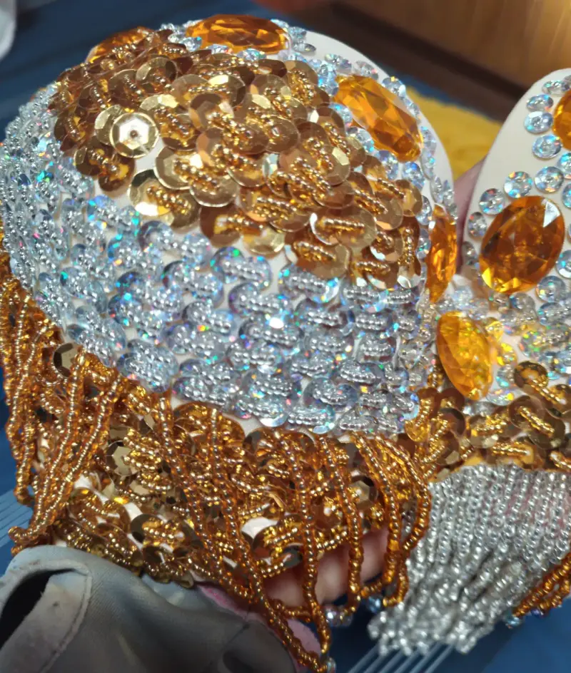 Conjunto de Danza Árabe con detalles Dorados - 3
