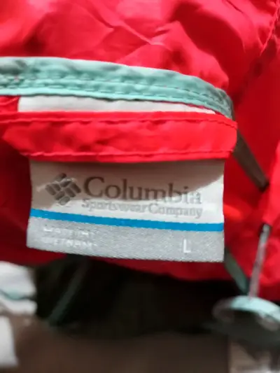 Cortaviento Columbia color salmon y gris mujer - miniatura 4