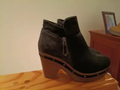 Botines de plataforma negros con cierre lateral - miniatura 5