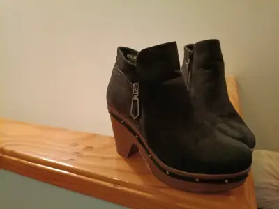 Botines de plataforma negros con cierre lateral - miniatura 6