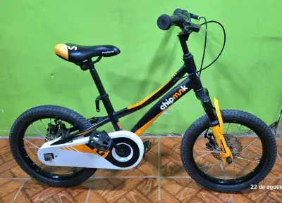 Bicicleta infantil Chipmunk negra y naranja - miniatura 1