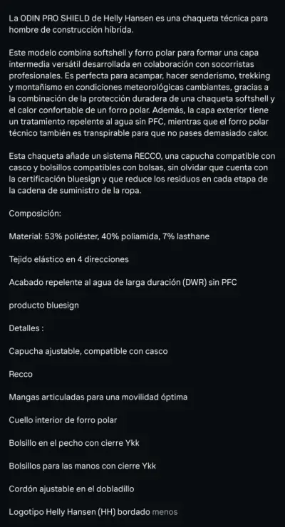 Chaqueta Helly Hansen Odin Pro Shield Azul Hombre - miniatura 5