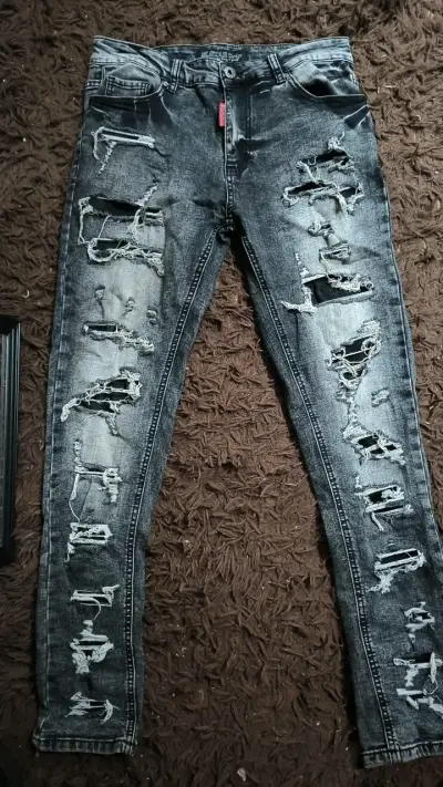 Jeans desgastados M.Star Drip para hombre - miniatura 2