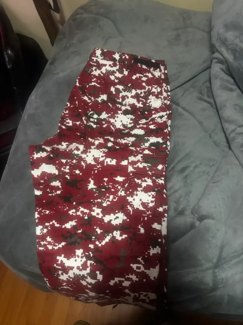 Pantalones cargo camuflado rojos para hombre - 2
