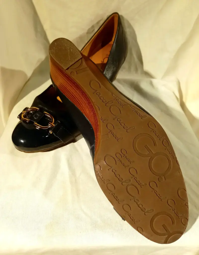 Zapatos de Cuero Gacel Go Azul Marino (Taco Cuña 5 - 2