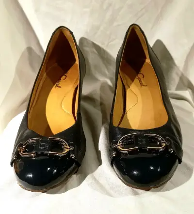 Zapatos de Cuero Gacel Go Azul Marino (Taco Cuña 5 - miniatura 5