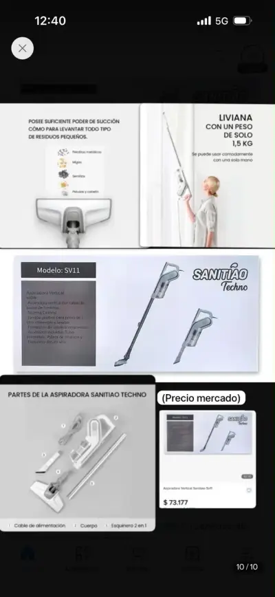 Aspiradora Vertical Sanitiao Techno SV11 - miniatura 1