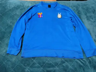 Polerón azul Adidas AFA con logo - miniatura 1