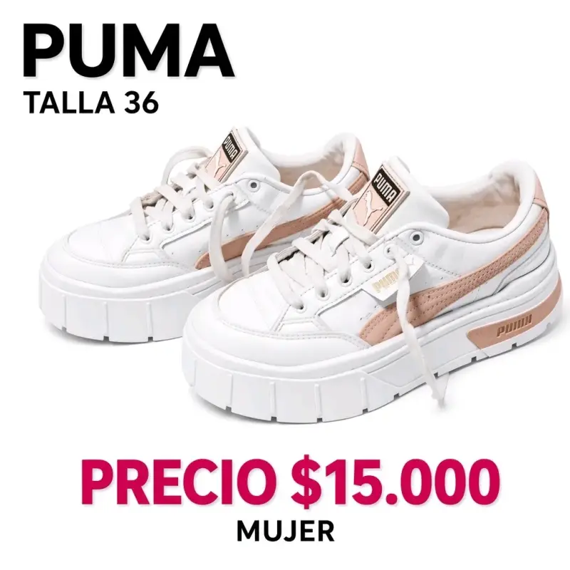 Zapatillas Puma blancas para mujer talla 36 - 1