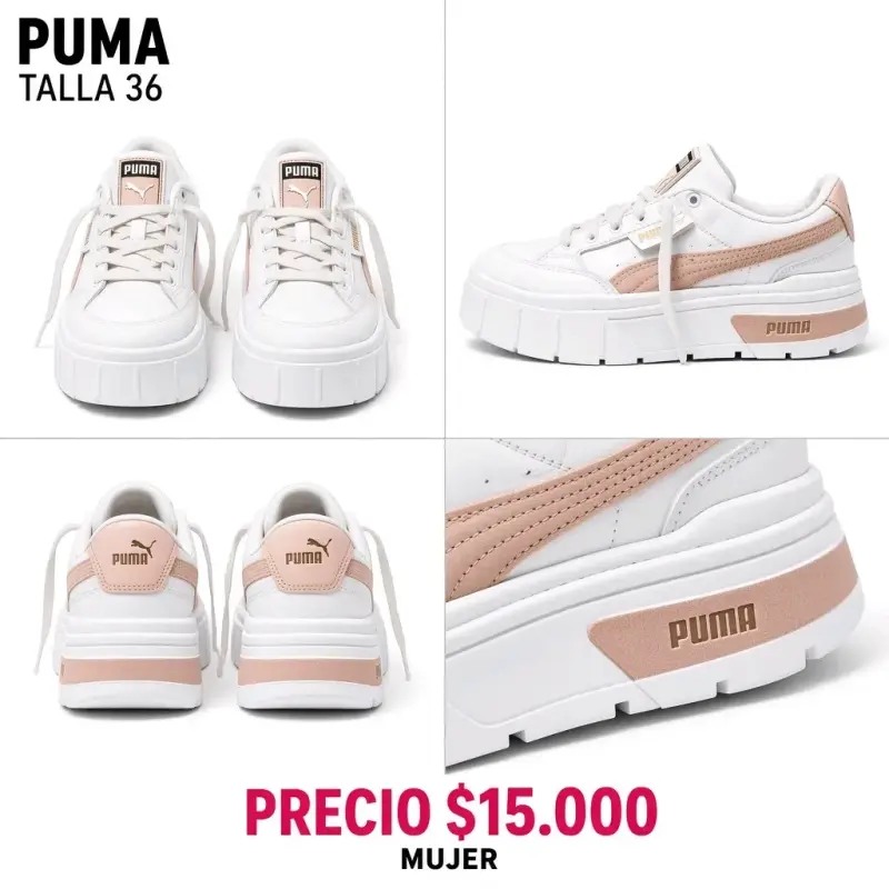 Zapatillas Puma blancas para mujer talla 36 - 3
