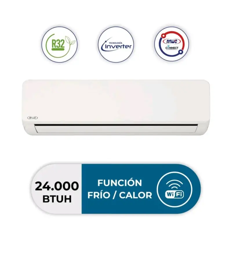 Aire Acondicionado Anwo 24000 BTU Inverter WiFi - 1