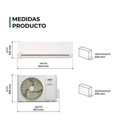 Aire Acondicionado Anwo 24000 BTU Inverter WiFi - miniatura 3