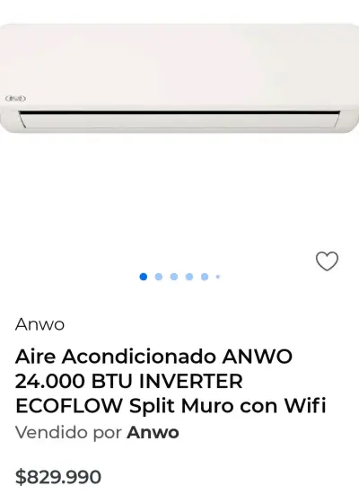 Aire Acondicionado Anwo 24000 BTU Inverter WiFi - miniatura 4