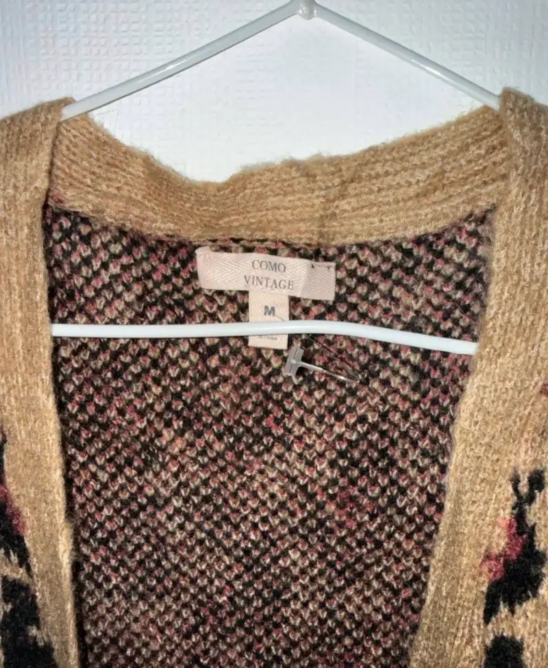 Cardigan de punto animal print Como Vintage - 2