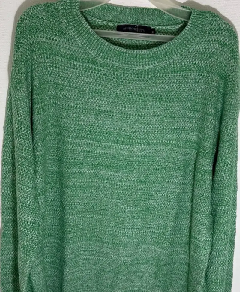Suéter verde de punto para mujer - 4