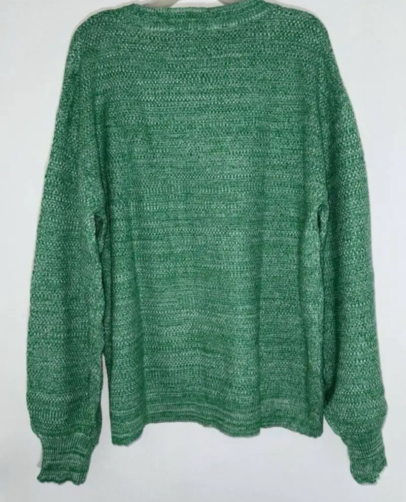 Suéter verde de punto para mujer - 5