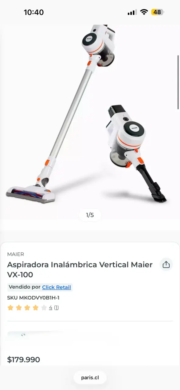 Aspiradora inalámbrica Maier con accesorios - 5