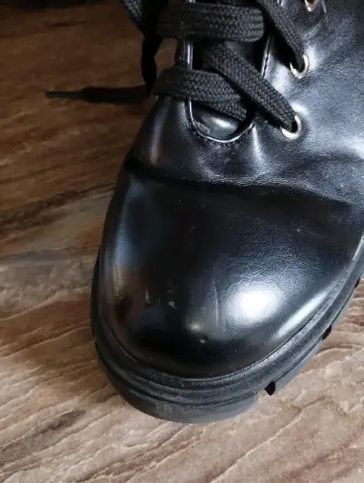Botines de cuero negro con cierre lateral - miniatura 6
