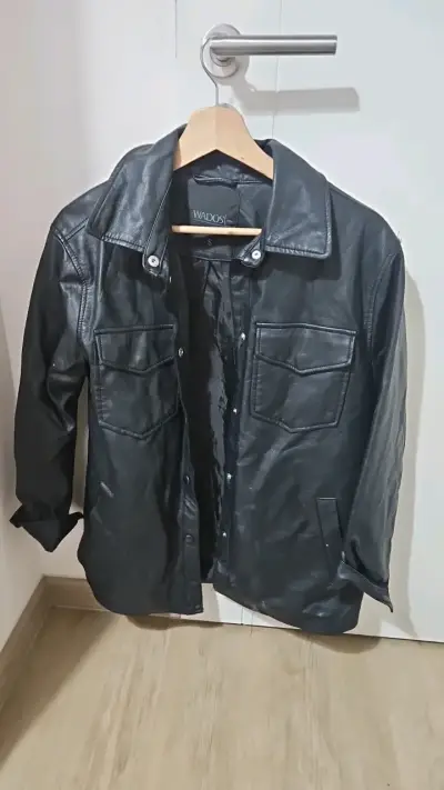 Chaqueta de cuero negra Wados para mujer - miniatura 1