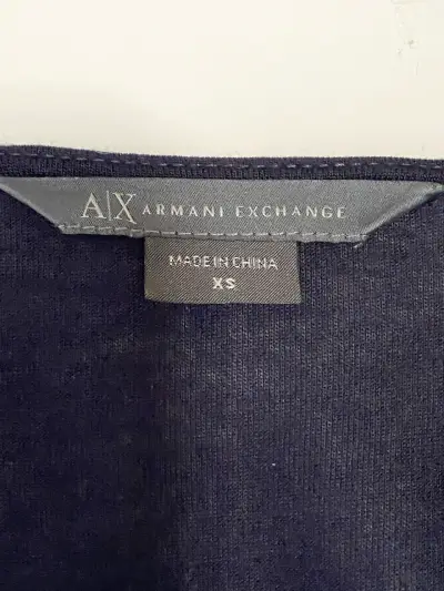 Vestido azul  drapeado  Armani Exchange - miniatura 3